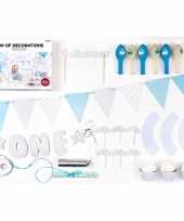 1 jaar leeftijd versiering feest pakket jongen 33 delig