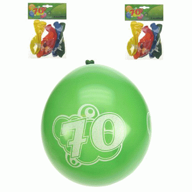 24x stuks voordelige feest ballonnen 70 jaar