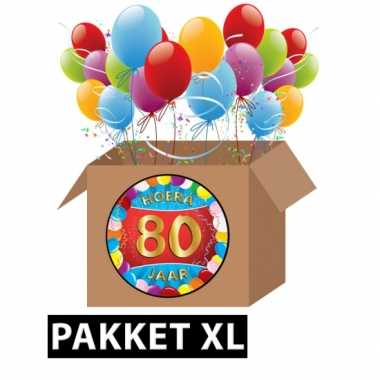 80 jarige feestversiering pakket XL