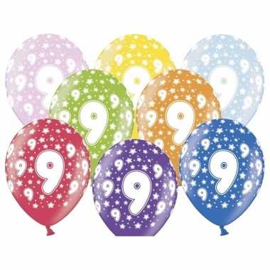 9e verjaardag ballonnen met sterretjes