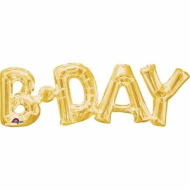 Folie ballon birthday goud 66 cm