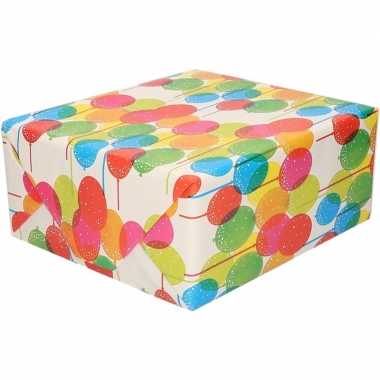 Inpakpapier ballonnen motief 200 x 70 cm op rol