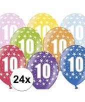 10e verjaardag ballonnen met sterretjes 24x