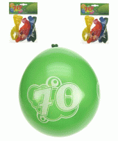 24x stuks voordelige feest ballonnen 70 jaar