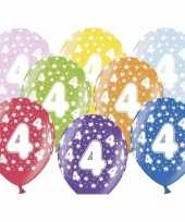 4e verjaardag ballonnen met sterretjes
