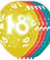 5x stuks 18 jaar thema versiering heliumballonnen 30 cm