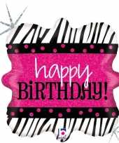 Folie ballon happy birthday verjaardag 46 cm met helium gevuld 10197942